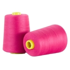 Merah 100 Spun Polyester Thread jahit Anti - Bakteri Untuk Bordir / Tenun