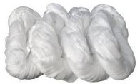 40/2 50/3 Semi Dull Hank Yarn 100% Spun Polyester Bleached White Untuk Thread Jahit