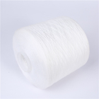 100% Spun Polyester Baku Benang Jahit Benang Putih 50S / 3 Keuletan Baik Kekuatan Tinggi