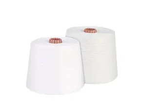 Virgin Raw White Yarn Low - Elongation, 202 Spun Single Ply Polyester Twisted Yarn