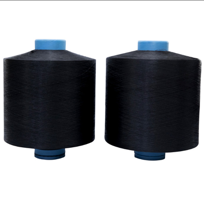 75d/36f, 150d/48f Dope Dyeed Balck Raw White DTY 100% Polyester Yarn Untuk Menenun Tenun