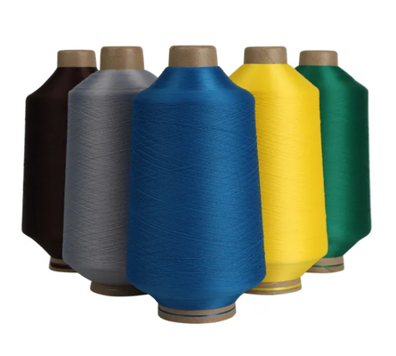 Warna 150D/48F NIM DTY Polyester Garment Untuk Kain