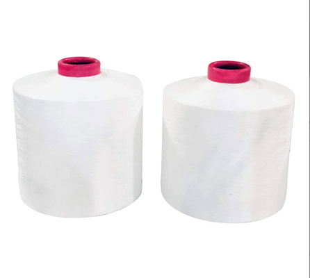 150D/48F Dope Dyeed Balck Raw White DTY 100% Polyester Yarn Untuk Merapikan String