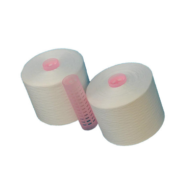 Bahan baku Putih 100% Polyester Ring Spun Yarn Pabrik Mesin Jahit Benang 30/2, 30/3, 40/2, 40/3