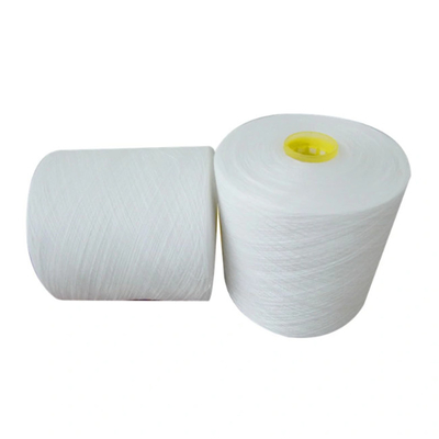 Putih mentah 20/2 40/2 100% Polyester Ring Spun Yarn Sewing Yarn