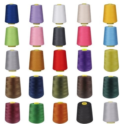 60/3 Warna 100 Spun Polyester Sewing Thread Untuk Mesin Jahit Industri