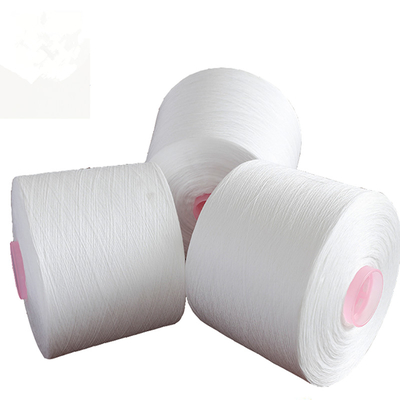 40/2 50/2 60/2 100% Polyester Ring Spun Yarn Raw Putih, Putih Optik