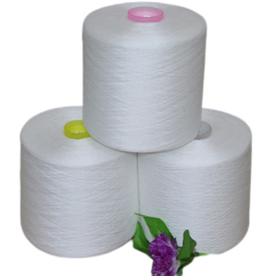 40/2 50/2 60/2 100% Polyester Ring Spun Yarn Raw Putih, Putih Optik