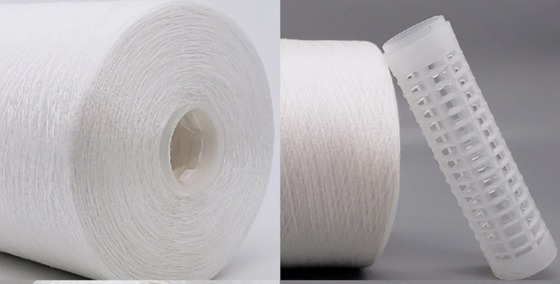 20/2, 20/3, 40/2 40/3 Putih mentah 100% Polyester Ring Spun Yarn Untuk mencelupkan benang