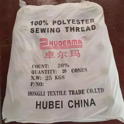 High Strength 20/3 100% Polyester Spun Yarn Untuk Benang Polyester