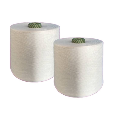 30 / 2,30 / 3 Raw White100% Benang Polyester Spun Untuk Menjahit