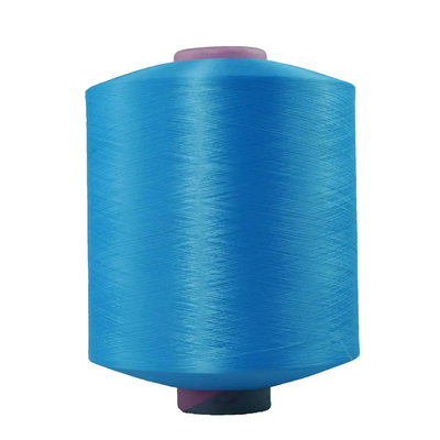 Warna Hitam Dicat 300D 100% Polyester Filament Garment Merapikan Kain Tenun