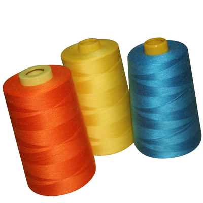 Benang Jahit Polyester Industri Super Cerah, Benang Jahit Poly Dicat Rendah Penyusutan