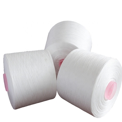 20/2 40/2 Bright Ring Spun Polyester Yarn On Plastic / Paper Cone Dengan 100%
