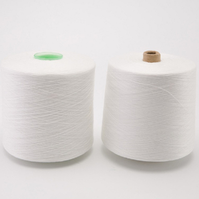20/2 40/2 Bright Ring Spun Polyester Yarn On Plastic / Paper Cone Dengan 100%
