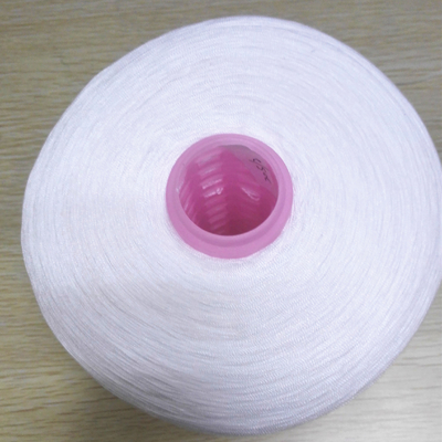 20/2 40/2 Bright Ring Spun Polyester Yarn On Plastic / Paper Cone Dengan 100%