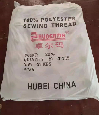 Produsen Custom Hitam Putih Warna 402 403 100% Polyester Benang Untuk Jahit