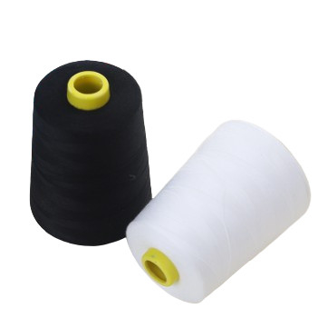 Benang jahit 40/2 5000yds Pabrik Grosir 100% Polyester Spun Dicat Bahan baku untuk Jahit Baju