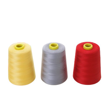Benang jahit 40/2 5000yds Pabrik Grosir 100% Polyester Spun Dicat Bahan baku untuk Jahit Baju
