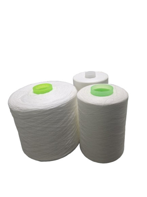 402 403 202 502 100 Benang Polyester Spun Raw White Untuk T-Shirt Jeans Pakaian Olahraga