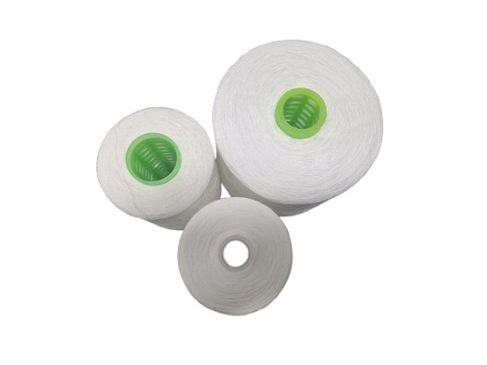 402 403 202 502 100 Benang Polyester Spun Raw White Untuk T-Shirt Jeans Pakaian Olahraga