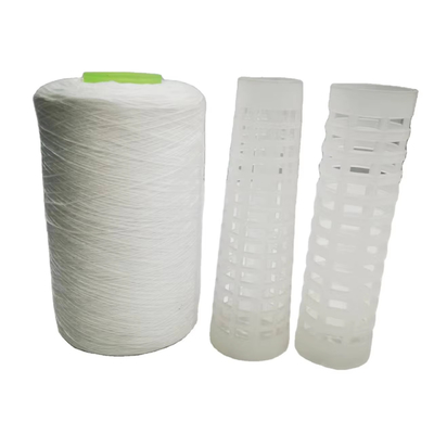 Tinggi Tenacity 30/2 Raw White100% Polyester Spun Sewing Yarn Dengan Harga Murah