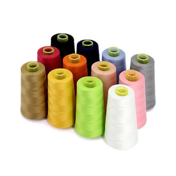 40/2 100% Spun Polyester Sewing Thread 5000 yards Multi-Color Dicat 40/2 Pola Tenun