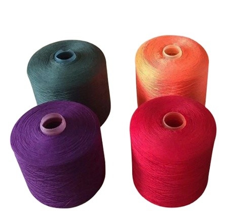Pabrik 40s/2 302 402 100% Polyester Spun Yarn Raw Tube Putih Dicat Untuk Benang Jahit