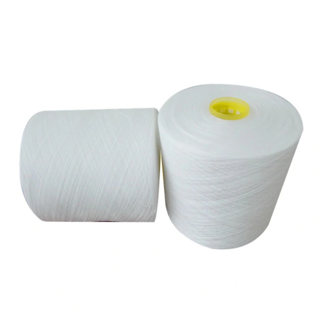 40/2, 50/2, 60/2 Single Twist Polyester Core Spun Yarn, Polyester Weaving Yarn Kurang Putus
