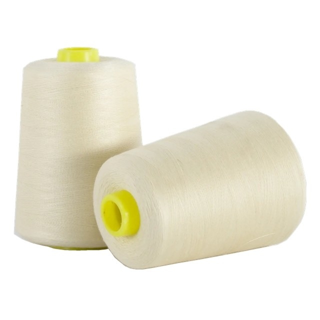 40/2 50/2 20/2 100% Spun Polyester Diwarnai Benang Jahit Dengan Kerucut Plastik