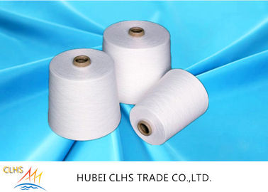 Kertas Cone Polyester Ring Spun Yarn, Optical White Spun Poly Thread Untuk Tas
